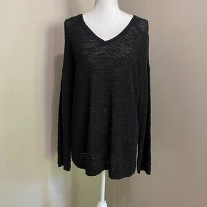 Black V-Neck Calvin Klein Jeans Sweater XL
